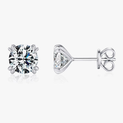 D Color 1CT Moissanite Stud Earrings 925 Sterling Silver Brilliant round Cut Lab Created Diamond Jewelry for Women