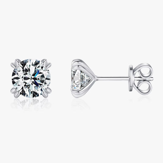 D Color 1CT Moissanite Stud Earrings 925 Sterling Silver Brilliant round Cut Lab Created Diamond Jewelry for Women