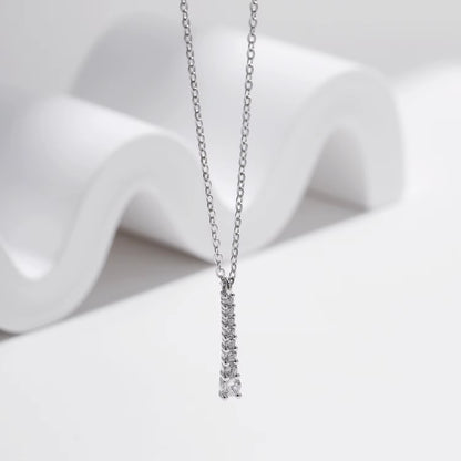 Minimalist D Color Moissanite Necklace Prong Setting Lab Diamond for Women 925 Sterling Silver Pendant Necklace Jewelry