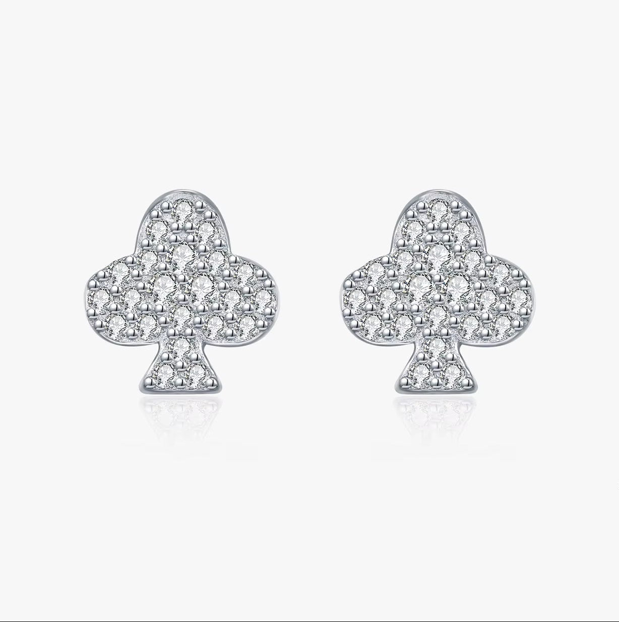 D Color Moissanite Clubs Small Ear Studs 925 Sterling Silver Daily Wear Stackable Stud Earrings for Women Fine Jewelry