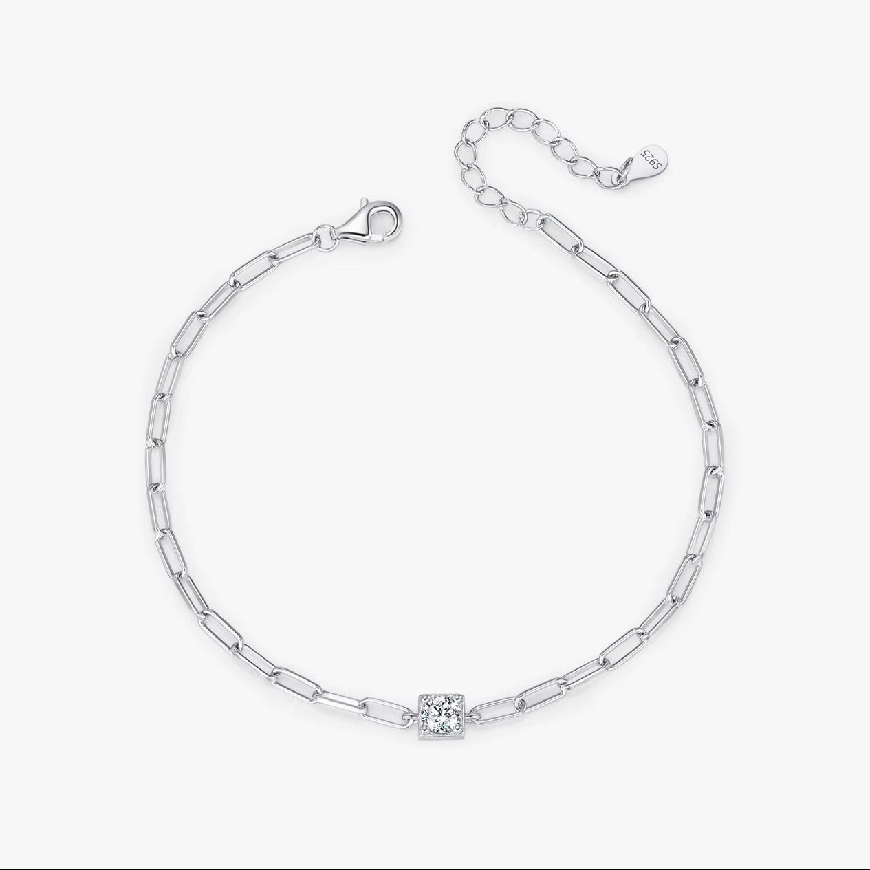 Clear D Color Moissanite Bracelet 0.3 Carat Lab Diamond 925 Sterling Silver Elegant Bracelet for Women Fine Jewelry