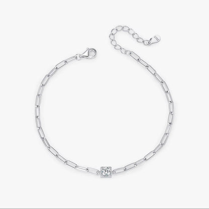 Clear D Color Moissanite Bracelet 0.3 Carat Lab Diamond 925 Sterling Silver Elegant Bracelet for Women Fine Jewelry