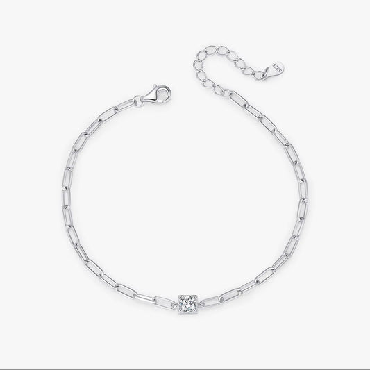 Clear D Color Moissanite Bracelet 0.3 Carat Lab Diamond 925 Sterling Silver Elegant Bracelet for Women Fine Jewelry