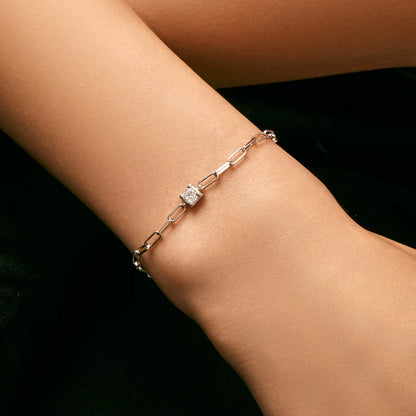Clear D Color Moissanite Bracelet 0.3 Carat Lab Diamond 925 Sterling Silver Elegant Bracelet for Women Fine Jewelry