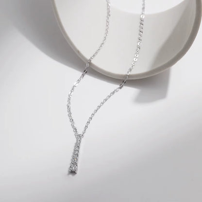 Minimalist D Color Moissanite Necklace Prong Setting Lab Diamond for Women 925 Sterling Silver Pendant Necklace Jewelry
