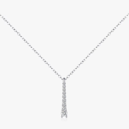 Minimalist D Color Moissanite Necklace Prong Setting Lab Diamond for Women 925 Sterling Silver Pendant Necklace Jewelry