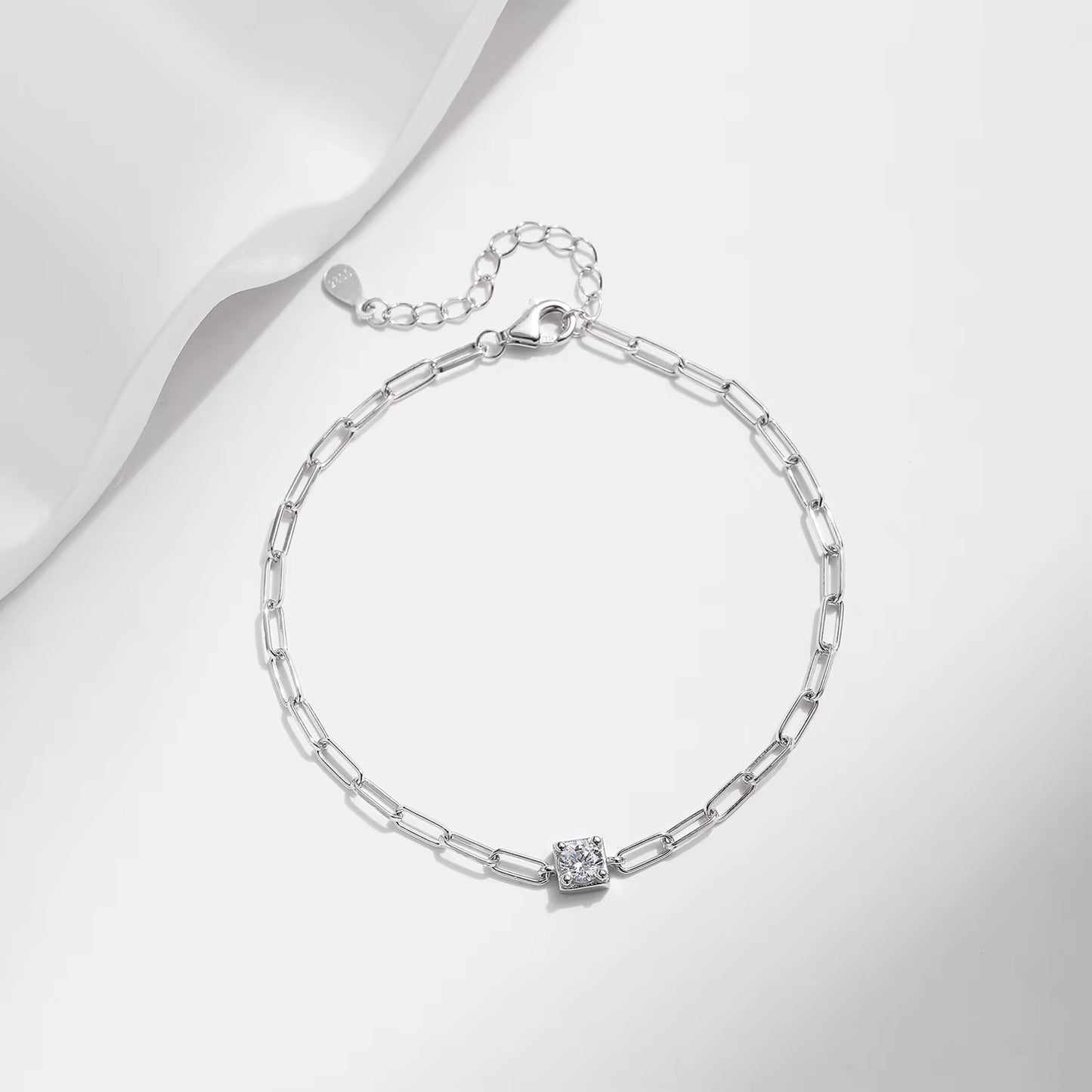 Clear D Color Moissanite Bracelet 0.3 Carat Lab Diamond 925 Sterling Silver Elegant Bracelet for Women Fine Jewelry