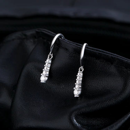 D Color Moissanite Dangle Dangle 925 Sterling Silver Fashion Dazzling Fashion Water Drop Earrings for Women Fine Jewelry
